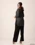Printed Polyester Top with Ruching Detail 60083